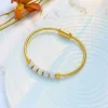 STRANDS DIEYURO 316L roestvrij staal goud kleurstïne -strass kralen armband voor vrouwen mode dames magnet clasp armbanden sieraden geschenken