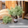 Fleurs décoratives 26cm Green artificiel Vermwood Fake Plants Aesthetic Room Decor Party Accessoires Restauration Floriom