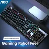 GK410 104 KLUCZE METALOWY KLAWMOTA MECHANICZNA RGB Jasno -zielona czarna oś herbaty eSports Pełna gra nieprzyżowa Klawiatura komputerowa 240419