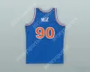 Пользовательский номер number № Mens Youth/Kids MGK 90 Old School Blue Basketball Jersey Top Snatched S-6xl