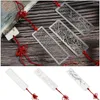 Creative School Chinese Style Kids Students Gift Red Knot Metal Bookmarks Stainless Steel