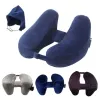 Almohada almohada de cuello inflable con válvula de patente Hsportable H y almohada de viaje suave Avión para el automóvil