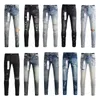 Jeans viola pantaloni in denim maschi jeans designer viola jean uomini neri slim fit pantaloni casual per i pantaloni della tuta di alta qualità designer di streetwear retrò di alta qualità jogger