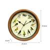 Horloges murales horloge d'oiseau créatif décoratif silencieux pour la maison de bureau chant avec du son