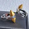 Cluster Rings Vintage Do Old Rivet Cone Open Ring Designer Color Matching Electroplated Woman