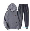 Twee stukken tracksuits voor heren en dames Outfit High Neck Hoodies Sweatshirt broek