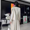 2 피스 드레스 디자이너 세련되고 다재다능한 흰색 기질 슬림 피팅 세트 스타일 한국어 버전 트렌디 및 외국 스타일 RE5A