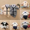 One-Pieces Malapina Infant Baby Boy Romper Gentleman Clothes For Newborn Male Clothing Baby's Jumpsuit With Necktie Men's Baby Girl Outfit