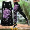 Women's Leggings Stylish Printed Tank Top Ladies Summer Gym Running Sexy Yoga Pants Quick Drying Breathable Suit XS-8XL