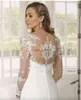 Abiti da sposa di maternità per donne in gravidanza Chiffon A-Line Beach Boho Bridal Gowns Illusi