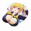 Poussions de souris poignets repose Kawakami Mai Anime 3D Oppai Mouse Pad Rest Y240423