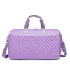 Duffel Väskor hög kapacitet solid vattentät oxford resor 2024 Diamond Lattice Sports Fitness Women's Bag Bolsa de Viaje