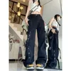 Damesjeans Deeptown Y2K 90S Vintage Streetwear Cargo Woman Harajuku Grunge Wide denim broek Hippie Koreaanse mode broek Acubi Cool