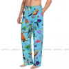 Vêtements de sommeil pour hommes pantalons de sommeil en vrac pyjamas oiseaux tropicaux fleuris