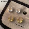 Серьги Anenjery Geometric Small Серьги для женщин для женщин творческий простые золотые серебряные хагги Хуги подарки