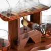 Whiskey Decanter Set Dispenser a liquori per la barra di casa Crystal Glass 1250 ml Ship 2 bicchieri Bellissimi Padri Stand 240420