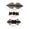 Clips de cheveux 3 pièces Barrettes vintage décorations de style français rétro épingles en bronze en métal pour femmes filles