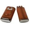 Mini Portable Cigar Storage Box med Sicar Cutter High Quality Pouch Travel Leather Cigarettfodral Fickrökningstillbehör