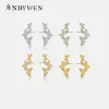 Brincos Andywen 925 prata esterlina arco -íris três butterfly breol shrebring azeito