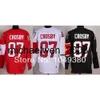 Kob Weng 2016 2014 inverno #87 Sidney Crosby Hockey Maglie a buon mercato rosso bianco colore cucito