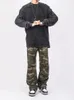 American Retro Loose Straight Camo Pants Herr- och kvinnors modemärke Overaller Mäns vår- och höstbyxor Mäns Zpockets byxor