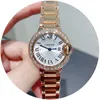 Dials Working Automatic Watches carter Blue Balloon Series 18K Rose Gold Original English Set Watch for Women WE9002Z3