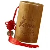 Caixas elegantes armazenamento de moedas de bambu pode cilindro em forma de cilindro do festival infantil festival Presente
