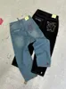 Мешковатые повседневные джинсы с широкими джинсами Men Street Retro Hip Hop Print Trend Fashion Black Highwaist Jean Y2K одежда 240415