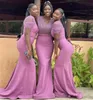 Girls africains Lilac Robes de demoiselle d'honneur violet