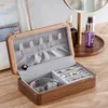 Amgoth Luxury Wood Jewelry Box Wood Necklace Earring Watch Organizer Display Ring Holder Rustice Storage Case Gift 240412