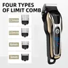 Kemei Professional Hair Clipper Rechargeable Trimmer Men Electric Cutter Cutting Machine LCD Cordless Beard KM1990 240411