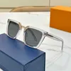 Urban Square Sunglasses square acetate frame metal nose bridge tortoiseshell color gradient mirror with letter print temples gold Z2090E fashion for men PV0B