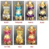 Stage Wear Wear Lady Women paljetter Belly Dance Costume Set Oriental Dancing Suite Belt Bra Samba Costumes Bellydance Outfit