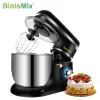 ミキサーBIOLOMIXスタンドミキサーステンレススチールボウル6Speed Kitchen Food Blender Cream Egg Whisk Cake Dough Kneader Bread Maker