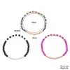 Brins 27 Color Elastic Femmes Bracelets Small Rose Or rose Sluerver Square acrylique Hématite à facettes Perles de cristal Bracelet Lady BC324