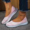 Casual Shoes Female On Sale Slip-on Women's Vulcanize Color Matching Ladies Light Round Toe Mesh Sneakerszapatos