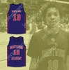 Özel İsim Numarası Erkek Gençlik/Çocuklar Darius Garland 10 Brentwood Academy Eagles Koyu Mavi Basketbol Forması 2 Top Dikişli S-6XL