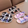 Children Sandals Summer Cartoon Soft Sole Anti Slip Boys Fashionable Girls Beach Shoes 410T Kid PVC 240415