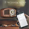 Radio Prunus J919 Vintage Mini Radio Retro Classic Speaker BluetoothポータブルFM Radio Wooden Radio with Aux/SD機能mp3
