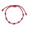 Brins bracelet à cordes rouges tressé à la main 7 nœuds bonne chance corde tresse bracelets bracelet pour couple accessoires de bijoux amulet en couple