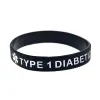 Stränge Fashion Typ 1 Diabetic Silikonarmband Typ 1 Diabetes Warnsprachenarmband Sportarmband Heißverkauf