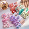 Vêtements de chien 8pcs / set mode super mignon princesse fleur fleurispins coiffures bébé filles pinces de cheveux bassettes accessoires