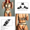 BDSM Sex Bondage Eflly Bondage Kit Sm Sm Rondage Set Кожаный сексуальный белье -белье фетиш груди брус