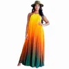 Casual Dresses LFRVZ 2024 Summer High-End Young Holiday Style Solid Halter Off Shoulder Chiffon Sexig Free Nature Women Long Loose Dress