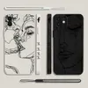 Cell Phone Bumpers Art Abstract Line Face Phone Case For Mi 13 12 12T 12S 11 11T Ultra 10 10T 9 9T 9SE 8 Pro Lite 5G Liquid Silicone Cover Y240423