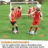 Ensemble de football de 50 cônes de football d'agilité avec disque de sac de transport et support pour entraîner le football des enfants de sport