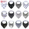 Soft confortable coloré 12 pack 100% de coton biologique et bandana bébé pour garçons filles infantile snaps saliva bibs 240422