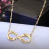 Necklaces DOREMI Wave chain Custom Name Infinity Necklace Personalized Butterfly Name Necklaces for Women Jewelry Engraved Statement Gift