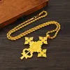 Colliers Africain Cross Collier Boucles d'oreilles Ring Bijoux Couleur Gol