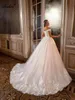 Delicate Lace ball gown Wedding Dress Off Shoulder short Sleeves Elegant Bridal Gowns 2024 With Beading Pearls Appliques Lace